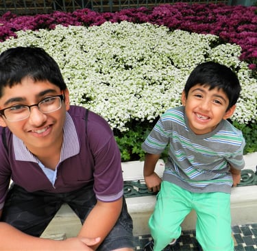 Satyam Sood and his brother, Shivam Sood, smiling