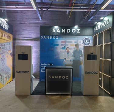 a display of a sandozz sandozz stand