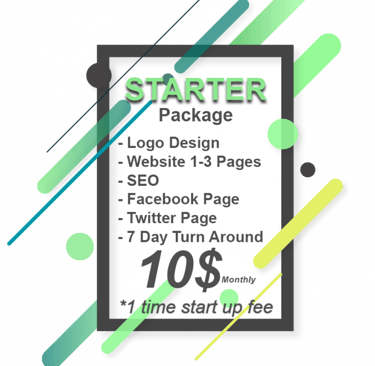 Starter Package by D-Port Studios – Affordable web design and branding service including logo design