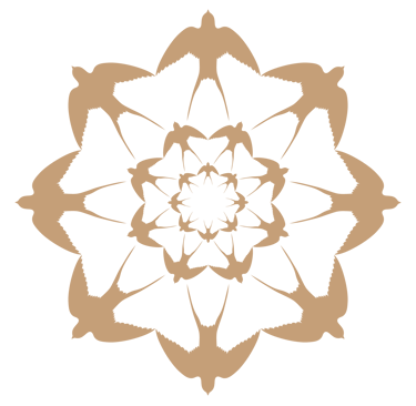 Pássaros formando uma flor