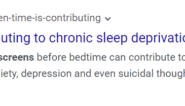 Screen time is contributing to chronic sleep deprivation