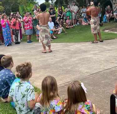 Kids at a Luau in Hawaii
