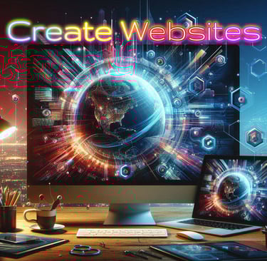 a desktop computer monitor and a desktop computer