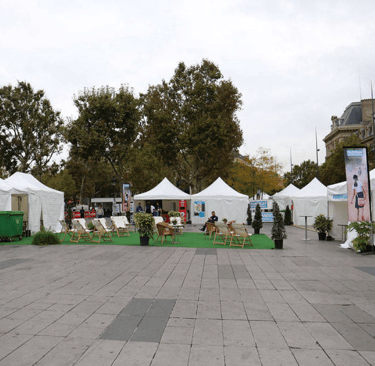 a group of tents with tents and tents on them