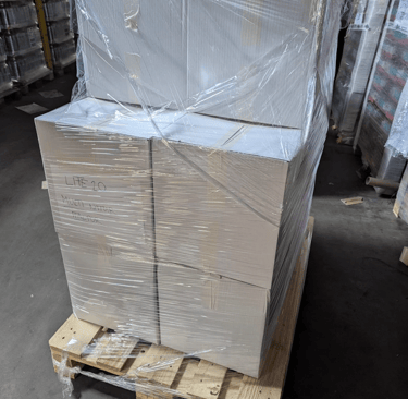 boxes of LIFE2.0 in the warehouse