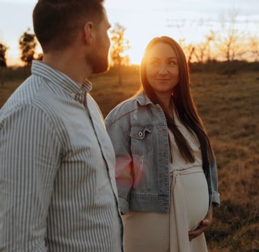 coucher de soleil photographe de grossesse toulouse et frouzins