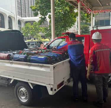 Pickup Tabung APAR untuk proses REFILL