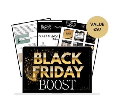 a laptop computer with black friday's black friday boost boost boost