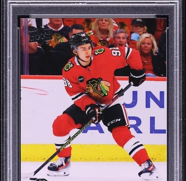 "PSA 10 Connor Bedard rookie card featuring crisp design, official RC logo, and high-grade condition