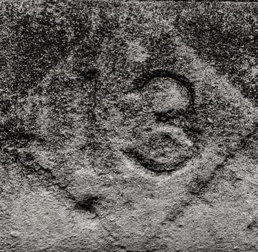 The number 13 carved into the wall of Christ Church Spitalfields