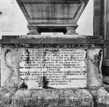 Memorial, St Alfege, Greenwich