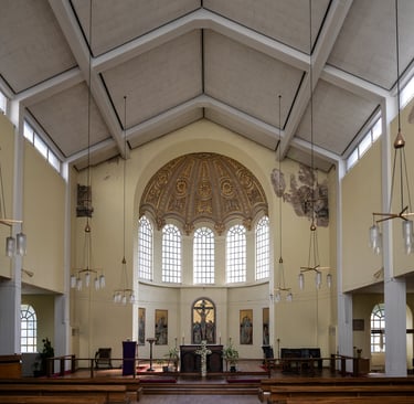 St George-in-the-East - view of the rebuilt interior