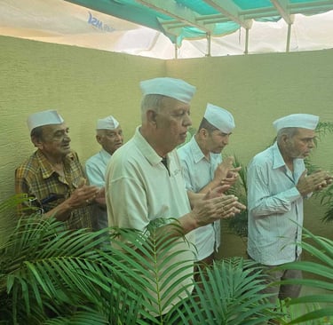 Ganpati celebration in the old age home in Pune