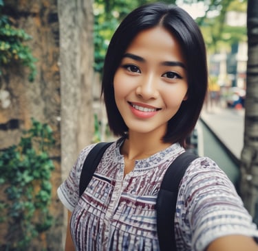 woman wearing black crew-neck shirt