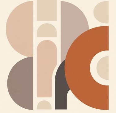 Printable wall art with geometric pastel shapes — inspired by Nordic calm and minimalist design.