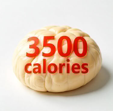1 pound of body fat showing 3500 calories