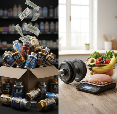 Comparison of supplement spending versus investing in whole foods and exercise equipment
