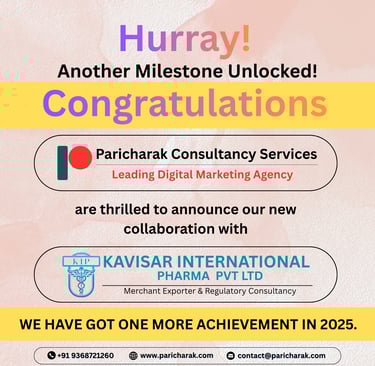 Paricharak Consultancy Services Collaborates with KaviSar International Pharma Pvt. Ltd. — Another M