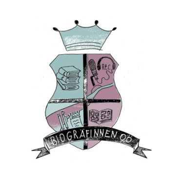 das Logo des Zusammenschlusses der Biogräfinnen - gestaltet als Wappen mit 4 Elementen