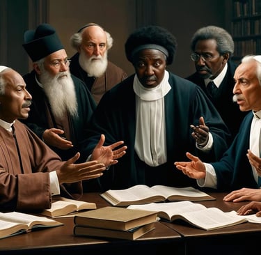 a group of men sitting around a table