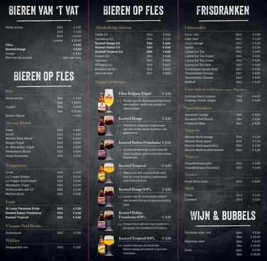 Menu sportcafé waregem Sportkaffee Desselgem