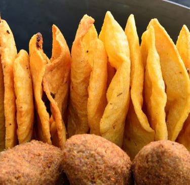 a basket of fried puerto rican street food