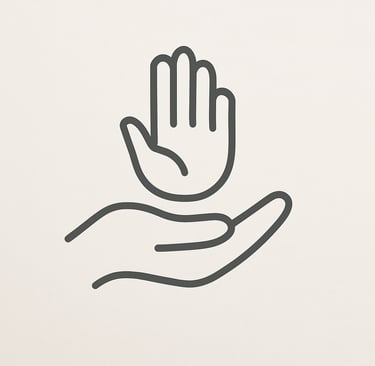Pictogramme fait main, symbole de culture artisanale respectueuse