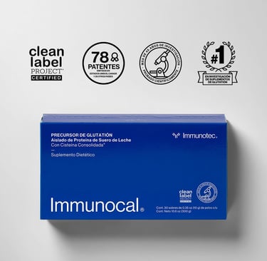 Immunocal: 30 sobres de 9gr de Cisteína Bioactiva, precursor del Glutation.