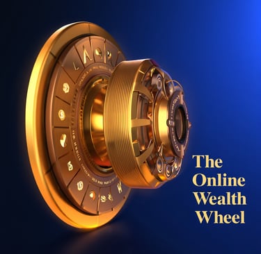 The online wealth wheel is about the four stages of making money online