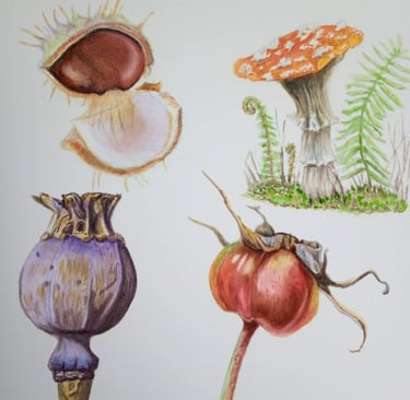 Autumn botanical painting