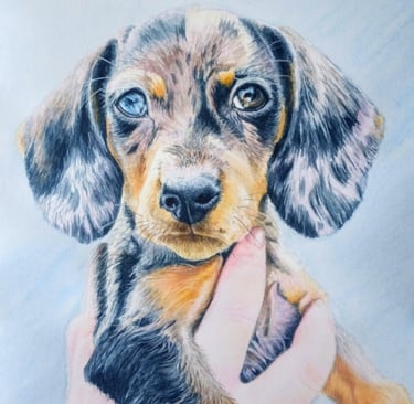 photo of a pet portrait painting