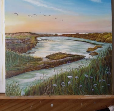 Sunset Walk painting