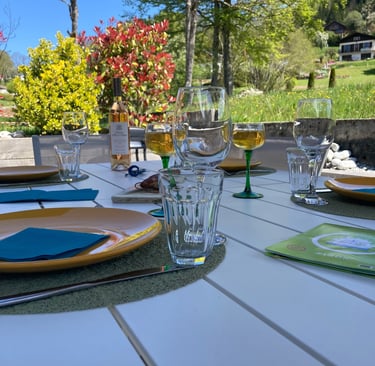 terrasse du gîte bois joli