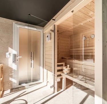 sauna du gîte ô songes de saxel