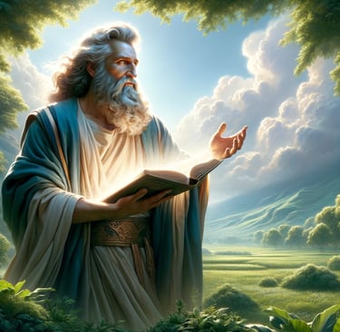 Moïse avec son livre. Le livre de Moïse