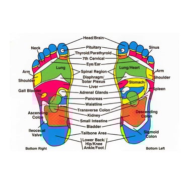 Professional foot reflexology therapy for stress relief and pain management