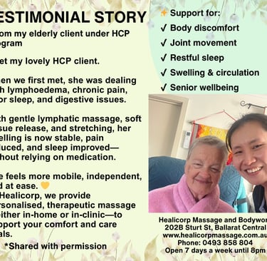 Gentle massage for elderly under home care package