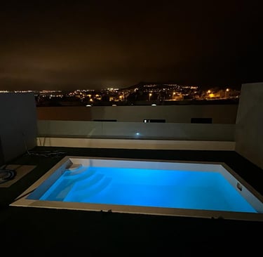 iluminación led de piscina prefabricada