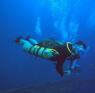 curso de buceo con sidemount