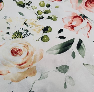 Vibrant and precise digital printing of a floral pattern, a customizable option.