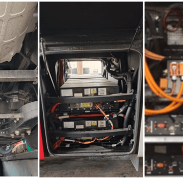 inspection of EV motor, Battery frames and electronics
