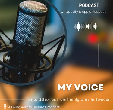 Microphone. Podcast cover for My Voice Podcast