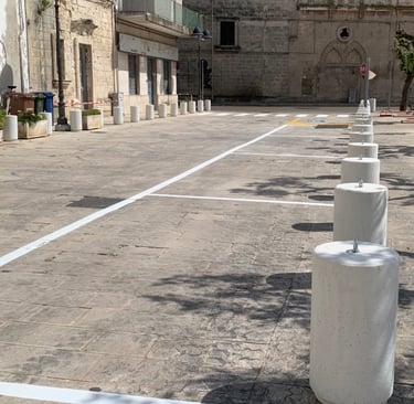 foto dei parcheggi fatti in piazza castello