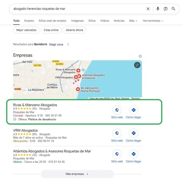 posicionar en google business profile abogados