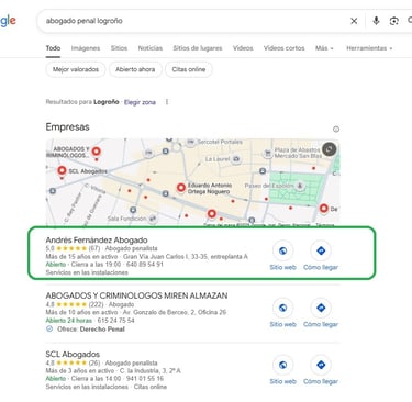 posicionamiento google mybusiness logroño