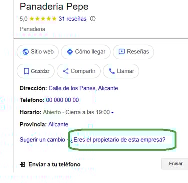 recuperar perfil de empresa
