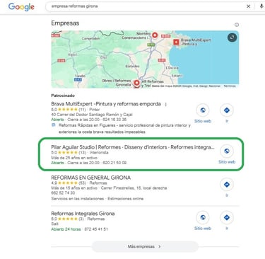posicionamiento google maps girona