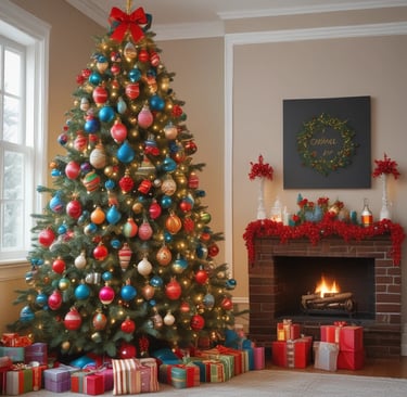 christmas tree with gifts