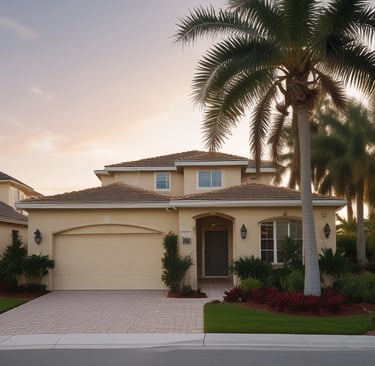 A luxurious villa with a swimming pool.