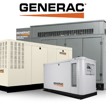 3 GENERAC Generators from their commercial/Industrial size to the residential size generators